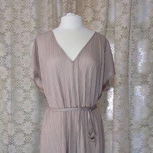 NWT champagne maxi zara dress with tie detail